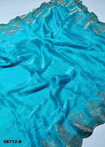 Jeevika-  08712-D  Cyan  Color Excellent  Space silk   Saree CM1435944 (RR3C)