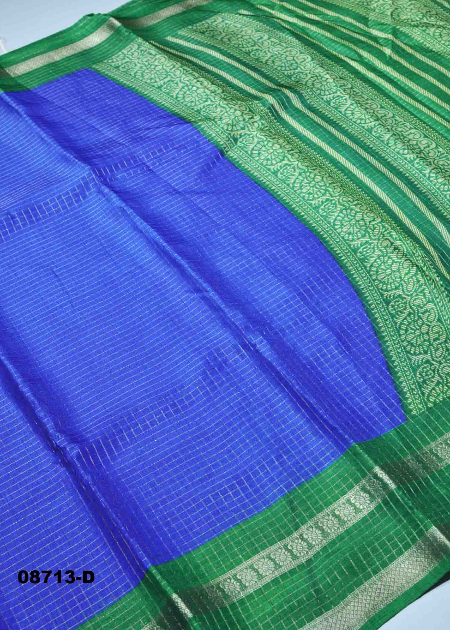 Juliee- 08713-D Inkblue Color Excellent Fancy Cotton Saree CM1447686 (RR3C)