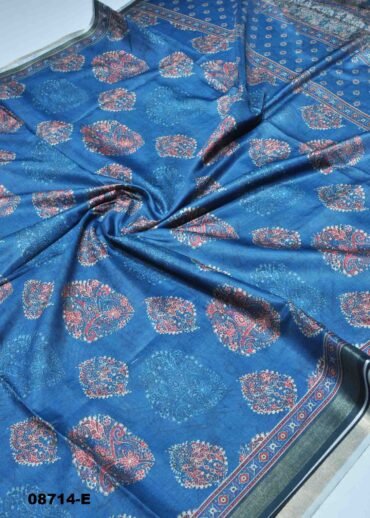 Shalini-  08714-E  Blue  Color Excellent  Dola Silk  Saree CM1456975 (RR3C)