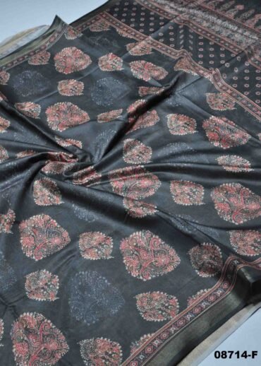 Shalini-  08714-F  Black  Color Excellent  Dola Silk  Saree CM1456975 (RR3C)