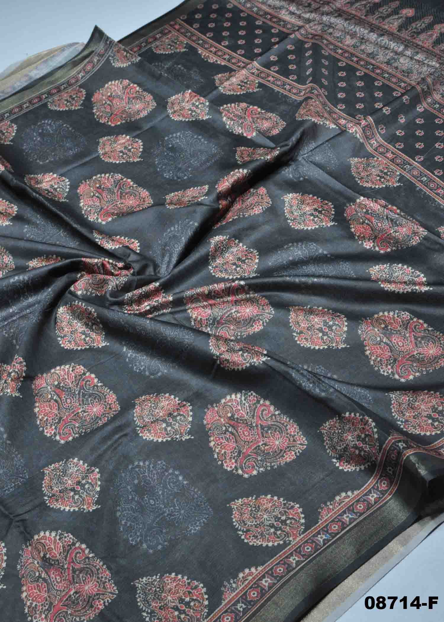 Shalini- 08714-F Black Color Excellent Dola Silk Saree CM1456975 (RR3C)