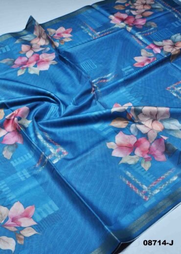 Shalini-  08714-J  Blue  Color Excellent  Dola Silk  Saree CM1456975 (RR3C)
