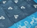 Archana-  08715-E  Black With Skyblue  Color Excellent  Linen Cotton  Saree CM1443583  (RR3C)