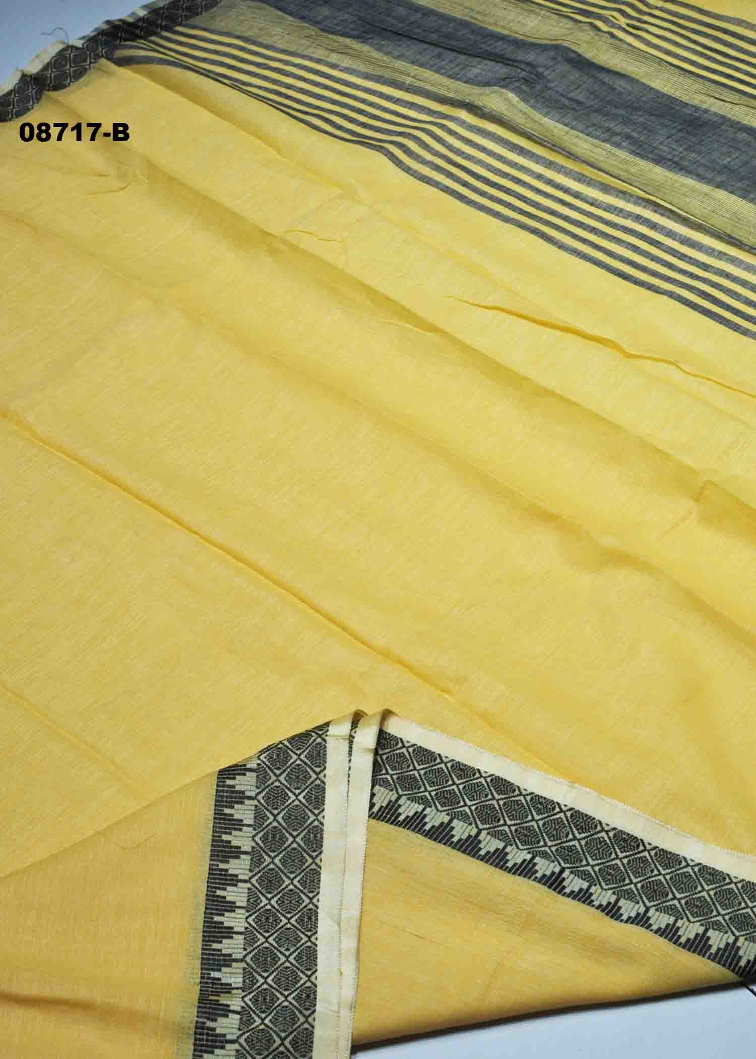 Bhavani- 08717-B Yellow Color Excellent Fancy Cotton Saree CM1452522 (RR4C)
