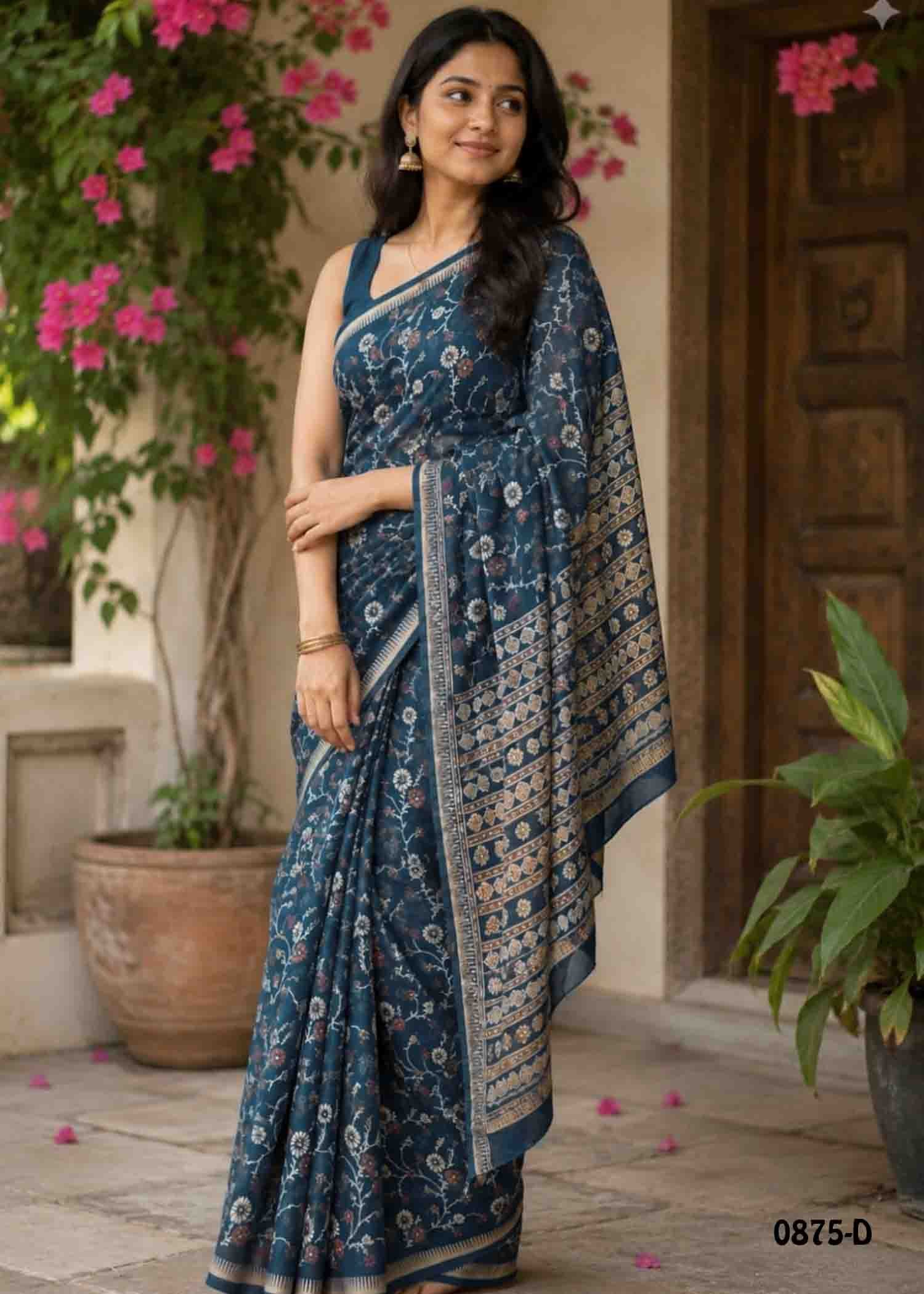 Deepa - 0875-D Grey Color Trendy Soft Georgette Saree CM1431412