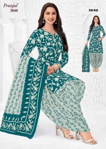 Pranjul Vol-38 - 3840  PineGreen Color Cotton Salwar Material CM1424770 (LR6D)