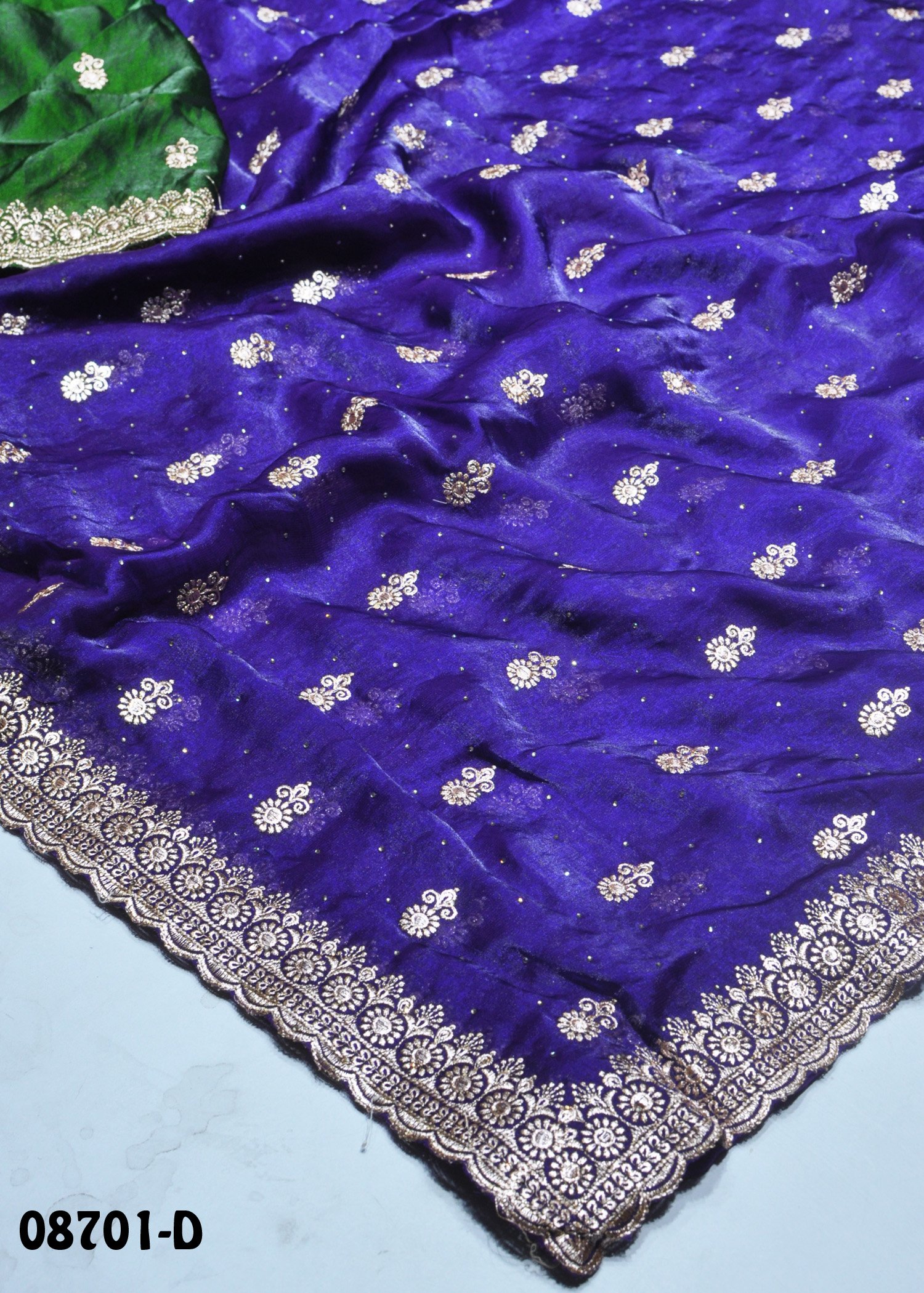 Jayasri - 08701-D Violet Color Excellent Black Rangoli Saree CM1435878 (LR2B)