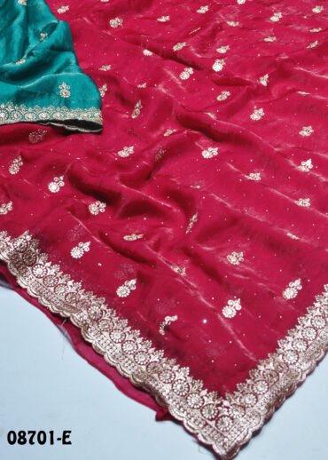 Jayasri - 08701-E  Pink   Color Excellent Black Rangoli  Saree CM1435878 (LR2B)