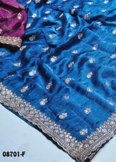 Jayasri - 08701-F  Blue   Color Excellent Black Rangoli  Saree CM1435878 (LR2B)
