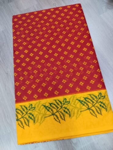 Sakthi  231- A Red & Yellow Color Mixed Cotton Saree CM1449271