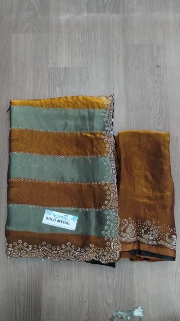 Nayan 2001-F Mustard Color Space Silk Saree CM1454312