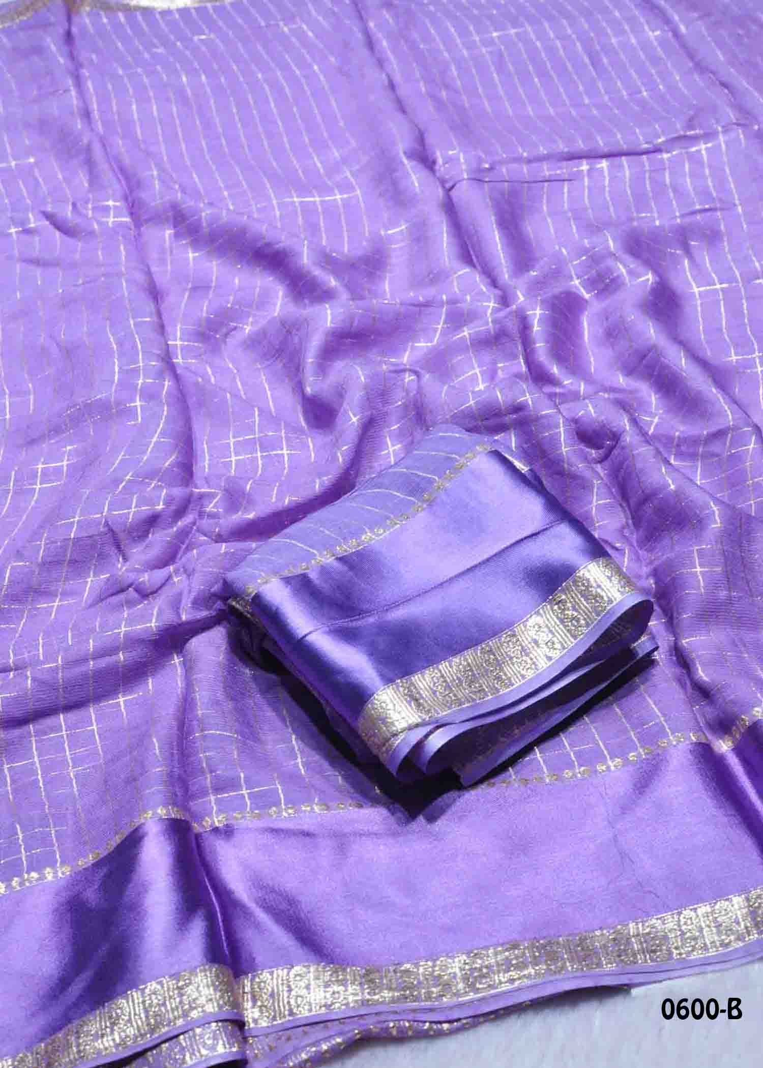 Nandhika -0600-B Lavander Color Trendy Viscose Georgette Saree CM1449079 (LR3C)