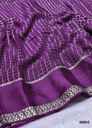 Nandhika -0600-G  Purple Color Trendy  Viscose Georgette Saree CM1449079 (LR3C)