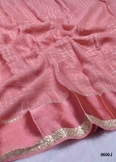 Nandhika -0600-J  Peachpink Color Trendy  Viscose Georgette Saree CM1449079 (LR3C)