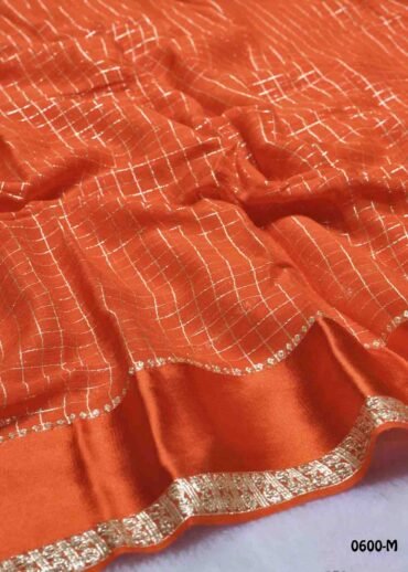 Nandhika -0600-M  Orange Color Trendy  Viscose Georgette Saree CM1449079 (LR3C)