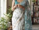 Sainisha -0705-A  Halfwhite Color Trendy  Linen  Cotton Saree CM1423303 (LR3C)