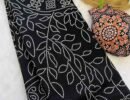 Rashmika - 08271-B  Black  Color Ajrakh Print Chinon Crepe Silk Saree CM1467569