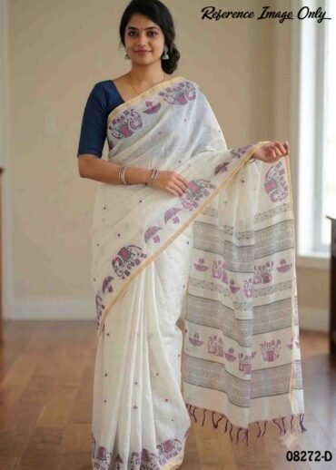 Kavinya-08272-D  SilverGrey Color Excellent  Linen Cotton Saree CM1448213 (LR1C)