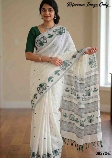 Kavinya-08272-E  SilverGrey Color Excellent  Linen Cotton Saree CM1448213 (LR1C)