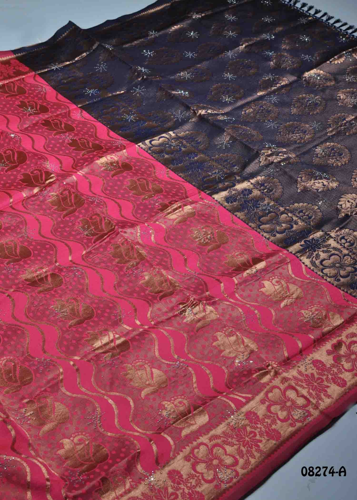 Karunya-08274-A Pink Color Excellent Banaras Saree CM1455264 (LR1D)