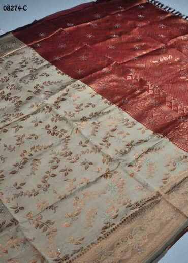 Karunya-08274-C  Tan Color Excellent  Banaras Saree CM1455264 (LR1D)