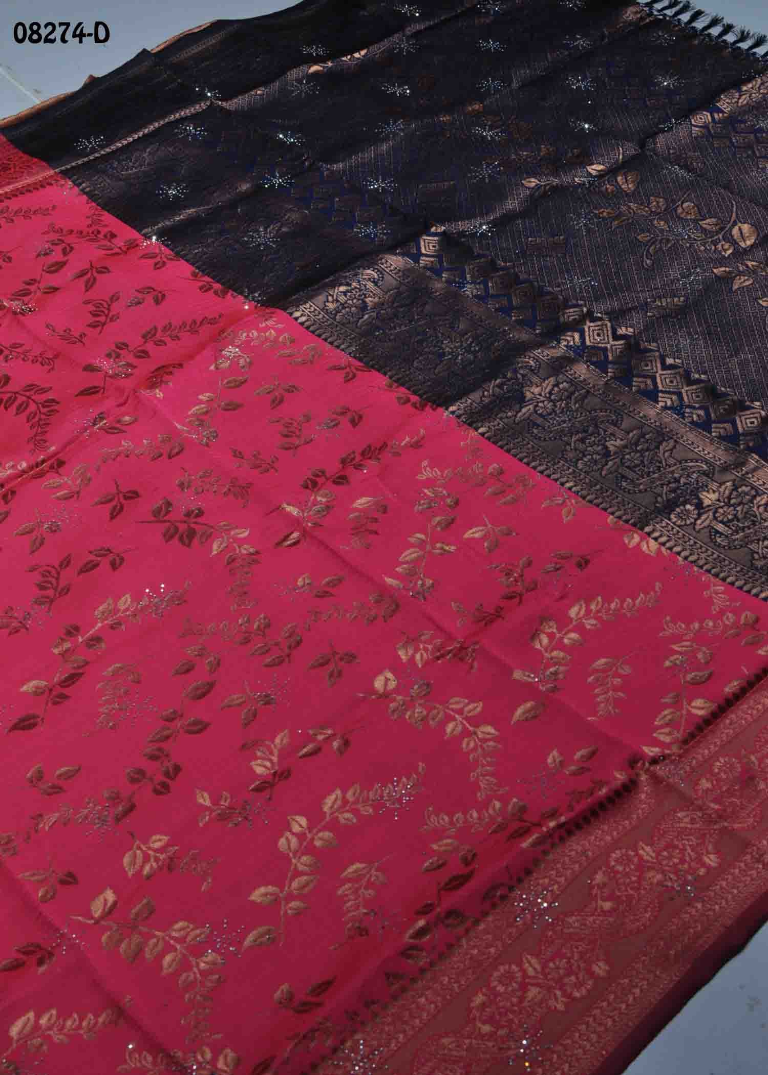 Karunya-08274-D Pink Color Excellent Banaras Saree CM1455264 (LR1D)