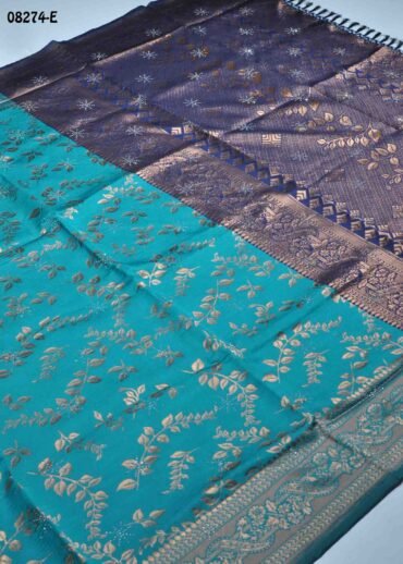 Karunya-08274-E  SkyBlue Color Excellent  Banaras Saree CM1455264 (LR1D)