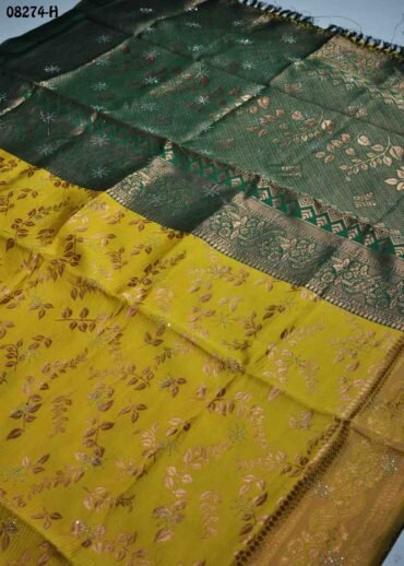 Karunya-08274-H  FernGreen Color Excellent  Banaras Saree CM1455264 (LR1D)