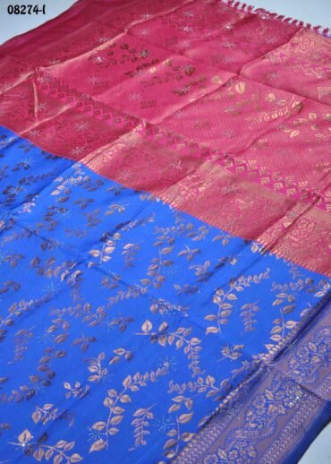 Karunya-08274-I  InkBlue Color Excellent  Banaras Saree CM1455264 (LR1D)