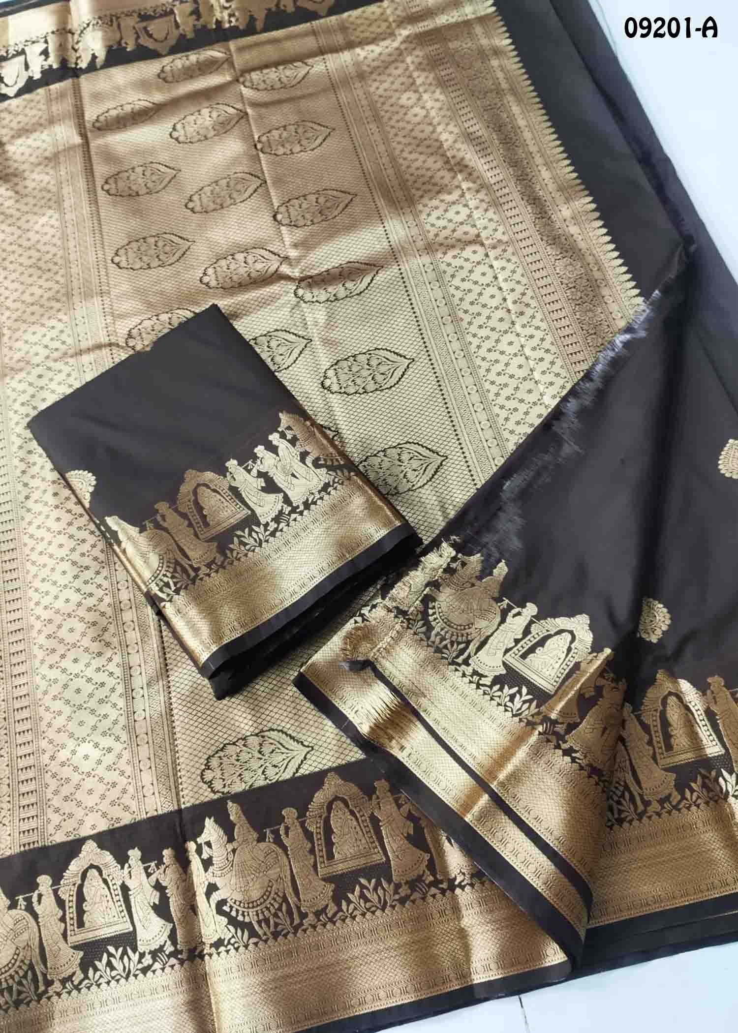 Nishanthika-09201-A DarkBrown Color Traditional Semi-Pattu Saree CM1460289 (LR1C)