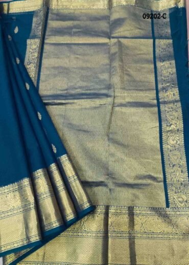 Taanvika-09202-C  DarkPeacockBlue Color Traditional  Chanderi Cotton Saree CM1448276 (LR1B)