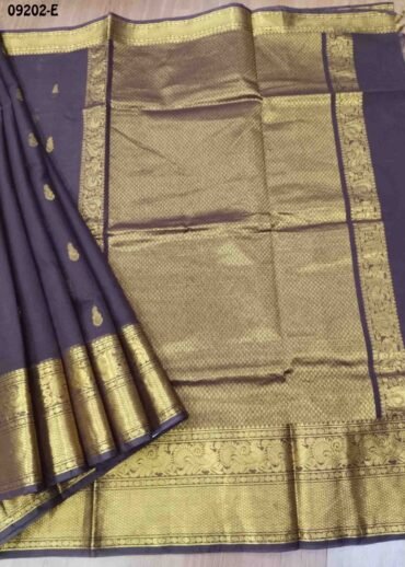 Taanvika-09202-E  DarkBrown Color Traditional  Chanderi Cotton Saree CM1448276 (LR1B)