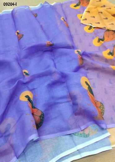 Aadharshini-09204-I  Lavender Color Excellent  Linen Cotton Saree CM1449302 (LR1D)