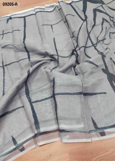 Aadhya-09205-A  Grey Color Excellent  Linen Cotton Saree CM1449302 (LR1D)