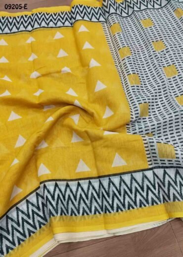 Aadhya-09205-E  Yellow Color Excellent  Linen Cotton Saree CM1449302 (LR1D)