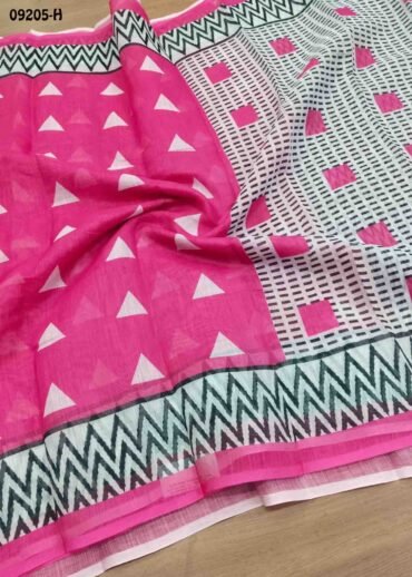 Aadhya-09205-H  Pink Color Excellent  Linen Cotton Saree CM1449302 (LR1D)