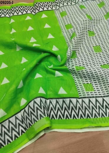 Aadhya-09205-J  Green Color Excellent  Linen Cotton Saree CM1449302 (LR1D)