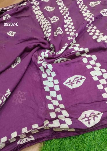 Veda-09207-C  Purple Color Trendy  Fancy Cotton Saree CM1454048 (LR1C)