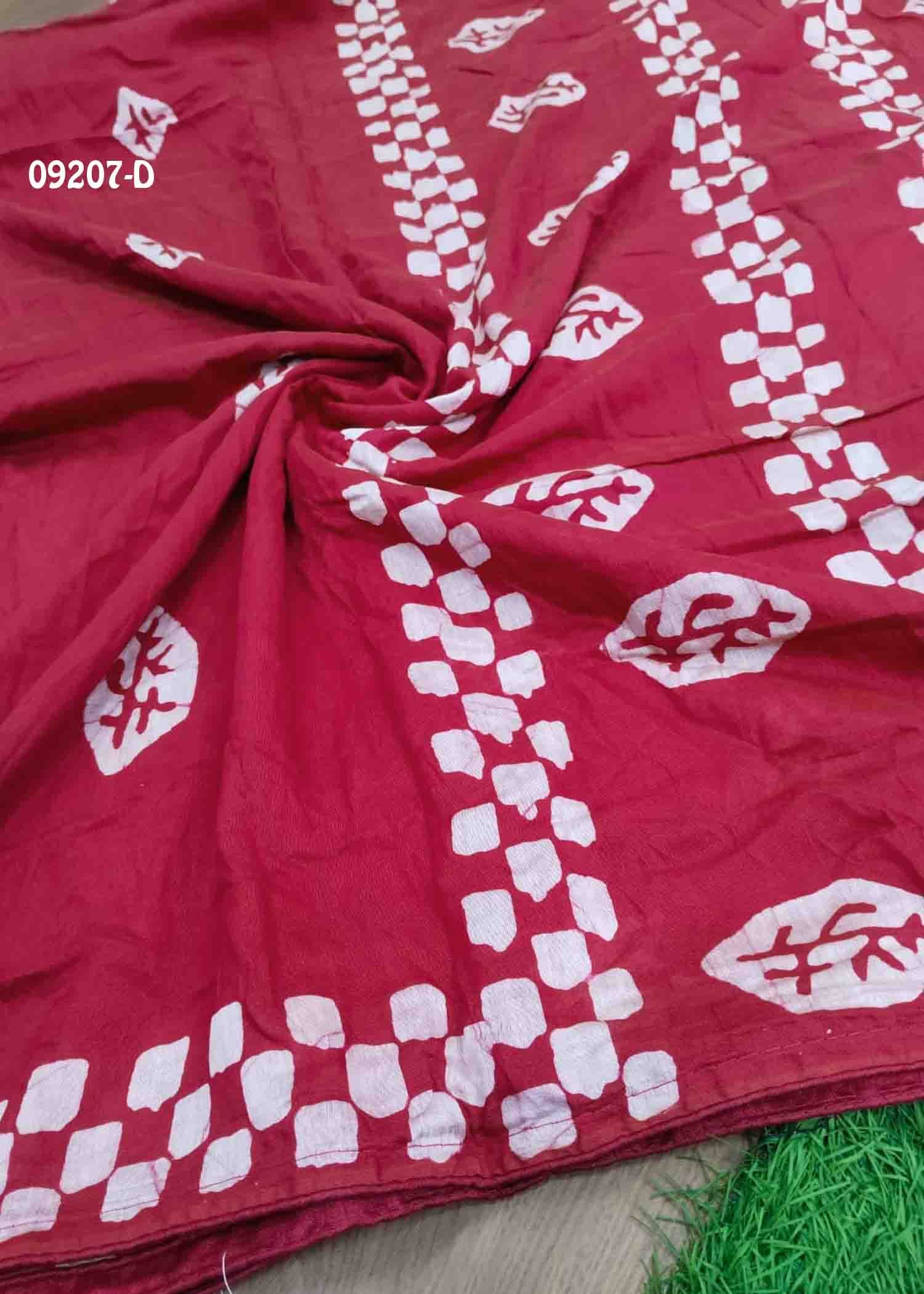 Veda-09207-D Red Color Trendy Fancy Cotton Saree CM1454048 (LR1C)