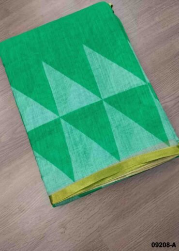 Karthiga -09208-A  Green Color Excellent Linen Saree CM1441614 (RR4C)