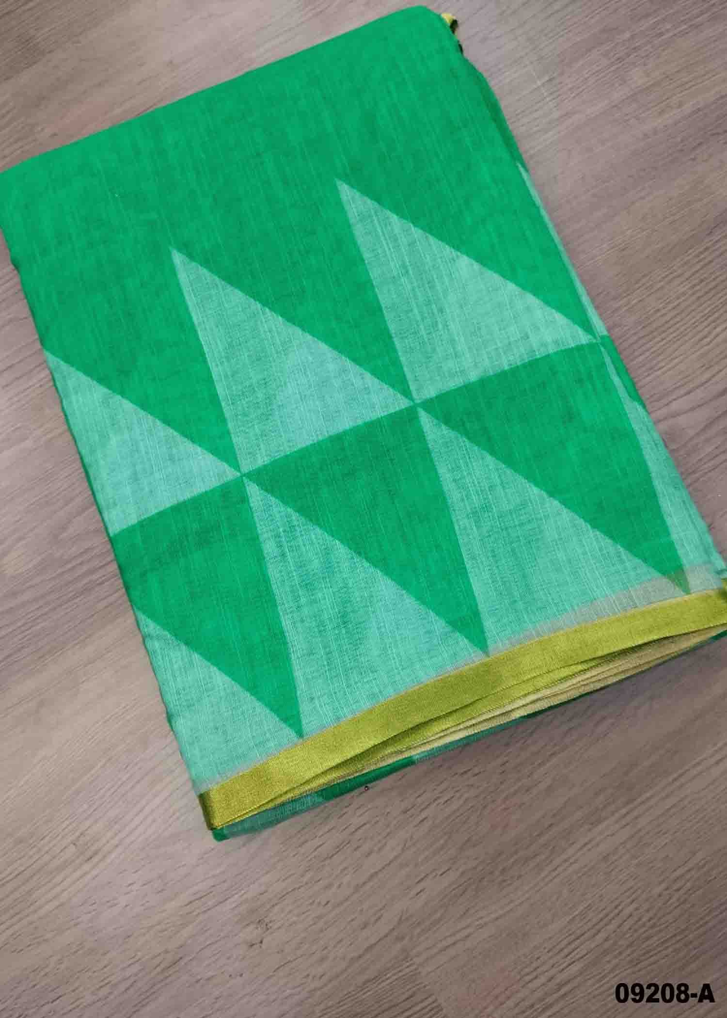 Karthiga -09208-A Green Color Excellent Linen Saree CM1441614 (RR4C)