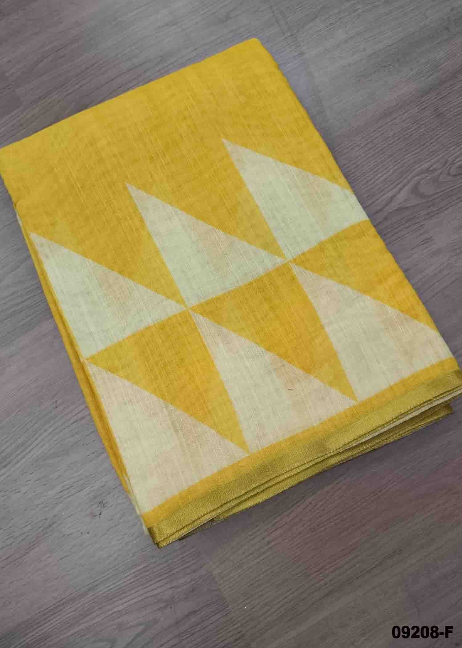 Karthiga -09208-F Yellow Color Excellent Linen Saree CM1441614 (RR4C)