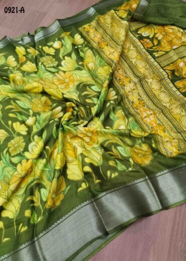 Mathi -0921-A  OliveGreen Color Trendy Dola Silk Saree CM1468312 (RR2E)