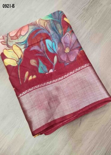 Mathi -0921-B  Maroon Color Trendy Dola Silk Saree CM1468312 (RR2E)