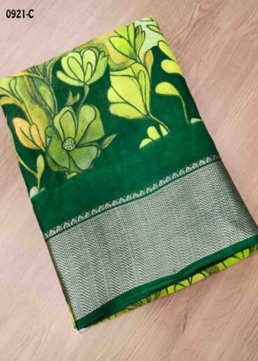 Mathi -0921-C  DarkGreen Color Trendy Dola Silk Saree CM1468312 (RR2E)