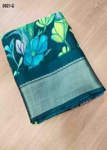 Mathi -0921-G  PeacockGreen Color Trendy Dola Silk Saree CM1468312 (RR2E)