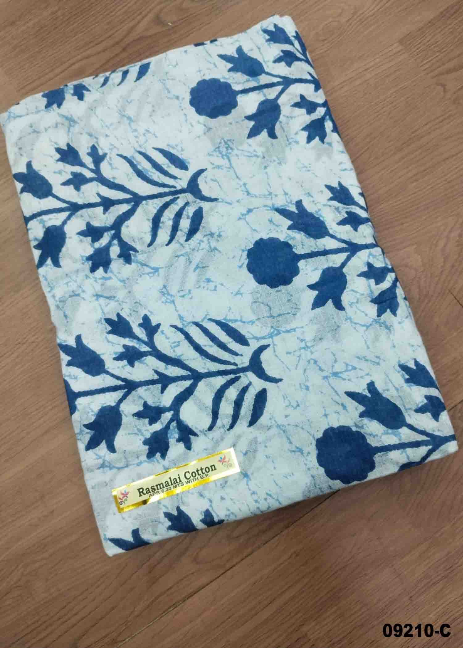 Keerthina -09210-C Halfwhite With Blue Color Excellent Pure Cotton Saree CM1479555 (RR4D)