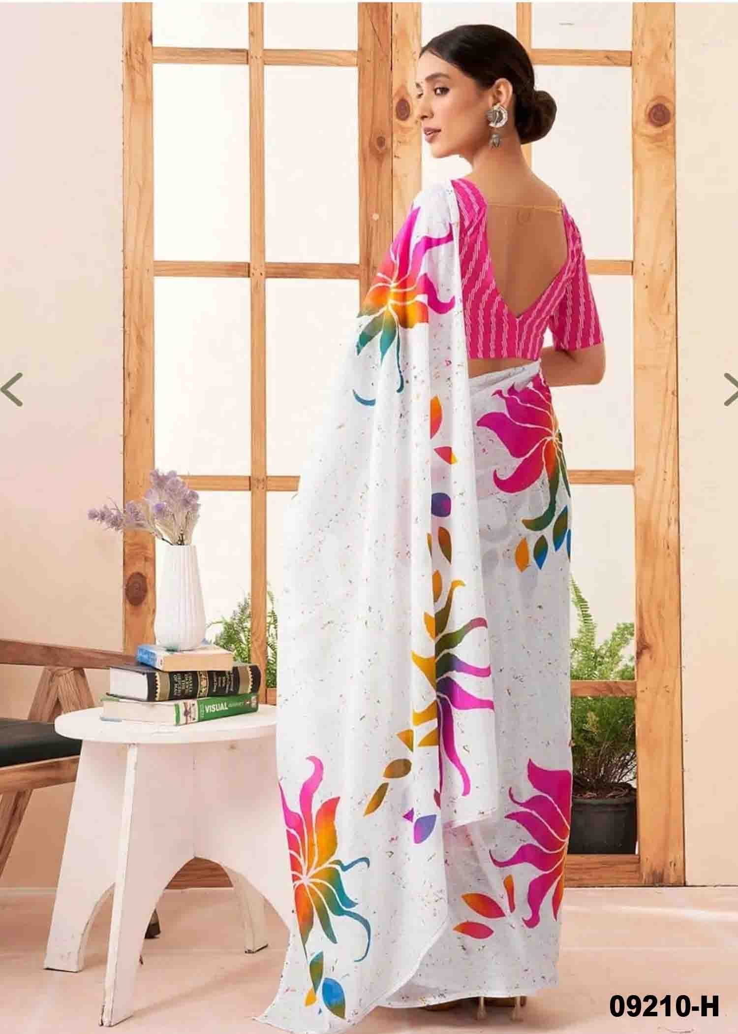 Keerthina -09210-H Halfwhite Color Excellent Pure Cotton Saree CM1479555 (RR4D)