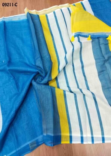 Amirtha  - 09211-C  Multi With Skyblue Color Trendy  Mul Cotton Saree CM1440791 (LR1C)
