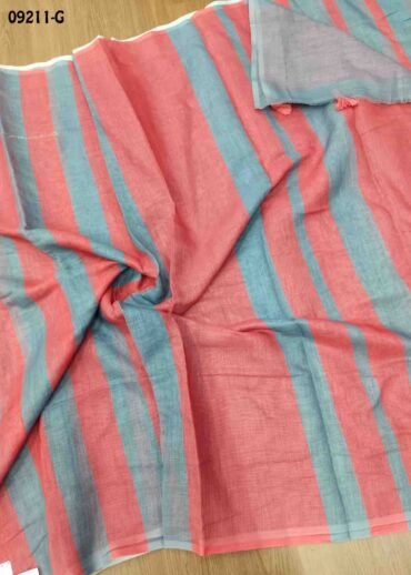 Amirtha  - 09211-G  Multi With Peach Color Trendy  Mul Cotton Saree CM1440791 (LR1C)